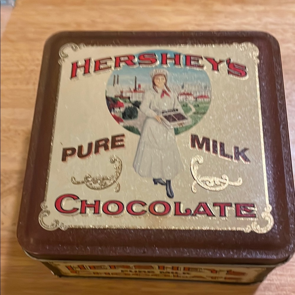 Hershey's Pure Milk Chocolate Tin- vintage edition # 2. Marked 1992